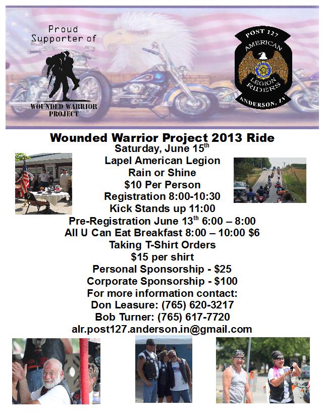 Ride for the Wounded Warrior Motorcycle Event in Indiana, USA